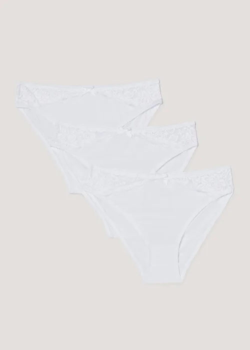 3 Pack Micro Lace High Leg Knickers - 8 Image 1