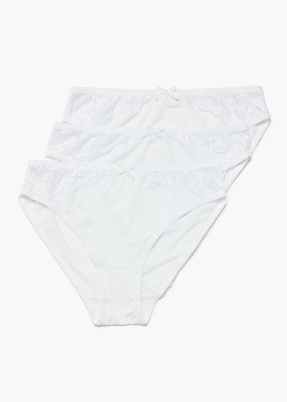3 Pack Micro Lace High Leg Knickers - 8 Image 5