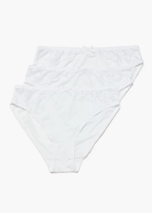 3 Pack Micro Lace High Leg Knickers - 8 Image 5