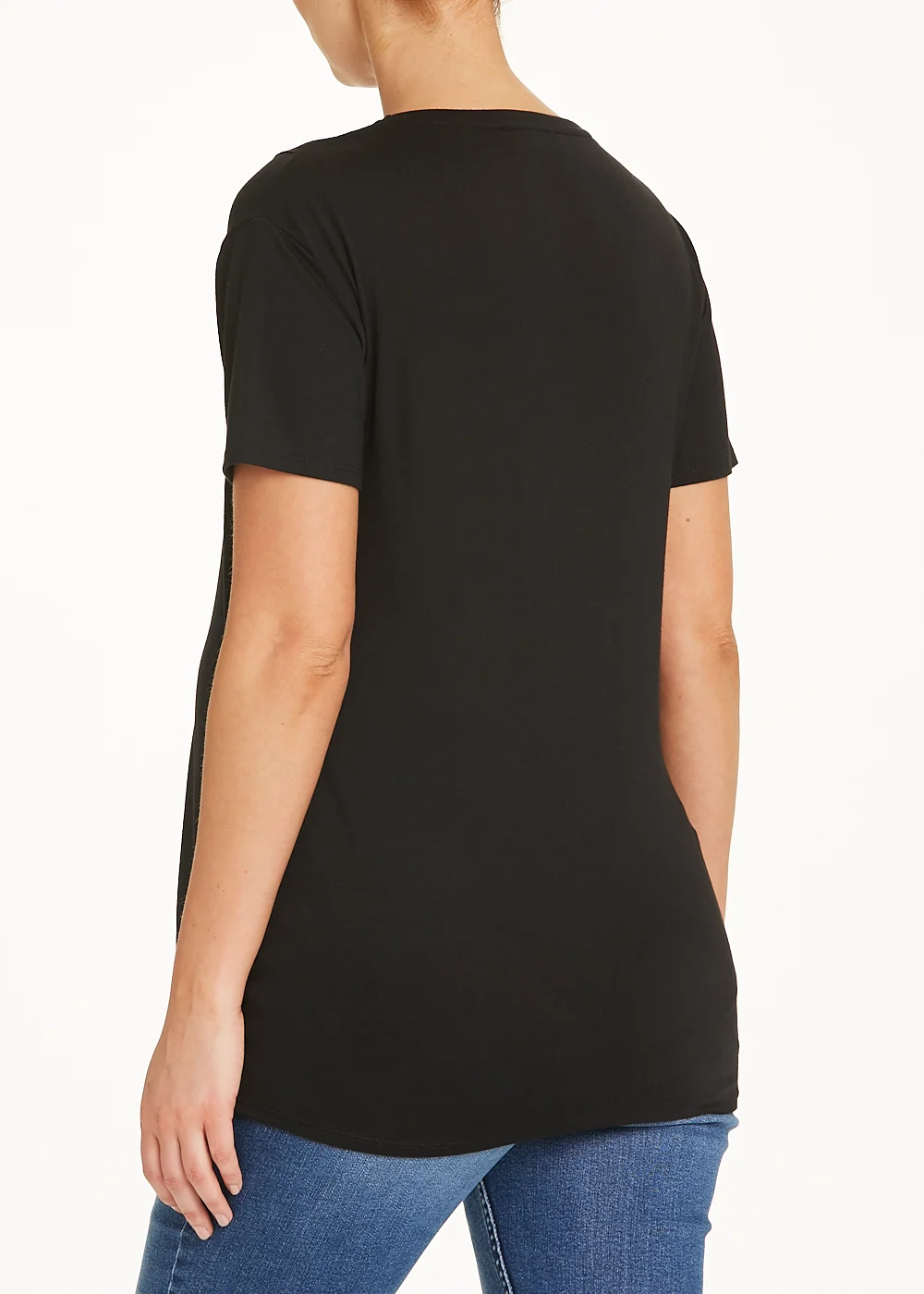Maternity Black Wrap Nursing Top - 8 Image 3