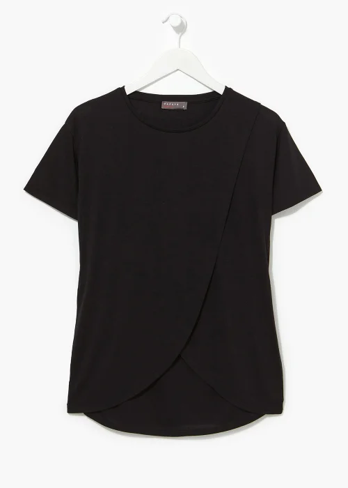 Maternity Black Wrap Nursing Top - 8 Image 4