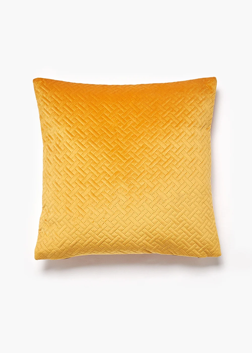 Ochre Pinsonic Velvet Cushion (45cm x 45cm) Image 1
