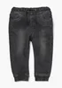 Boys Black Cuffed Jeans (9mths-6yrs) - Age 9 - 12 Months Image 1