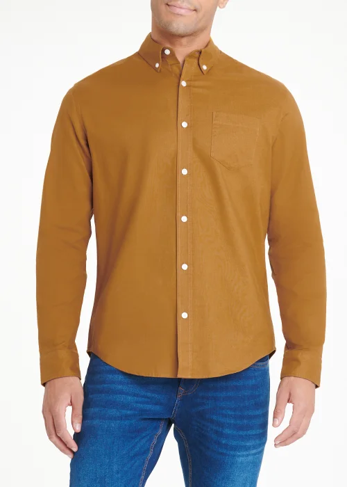 Orange Regular Fit Oxford Shirt - Small Image 1