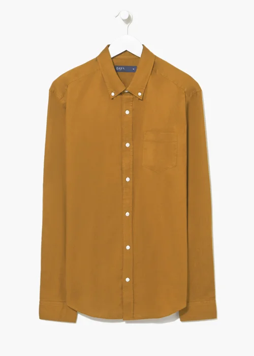 Orange Regular Fit Oxford Shirt - Small Image 4