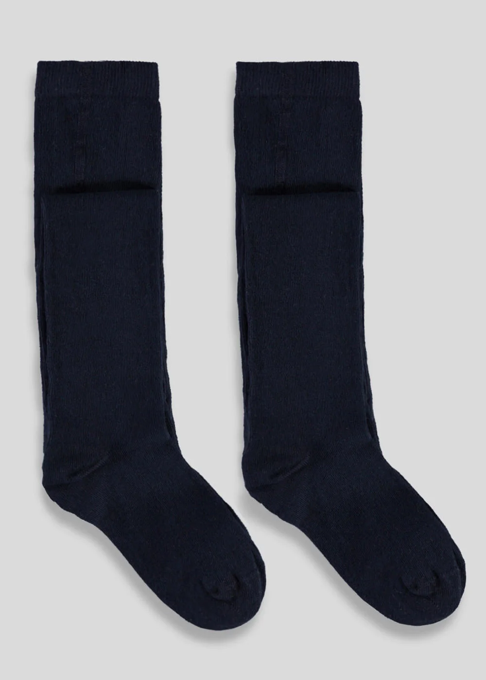 Girls 2 Pack Navy Cotton Tights (2-13yrs) - 2-3 Yrs Image 1