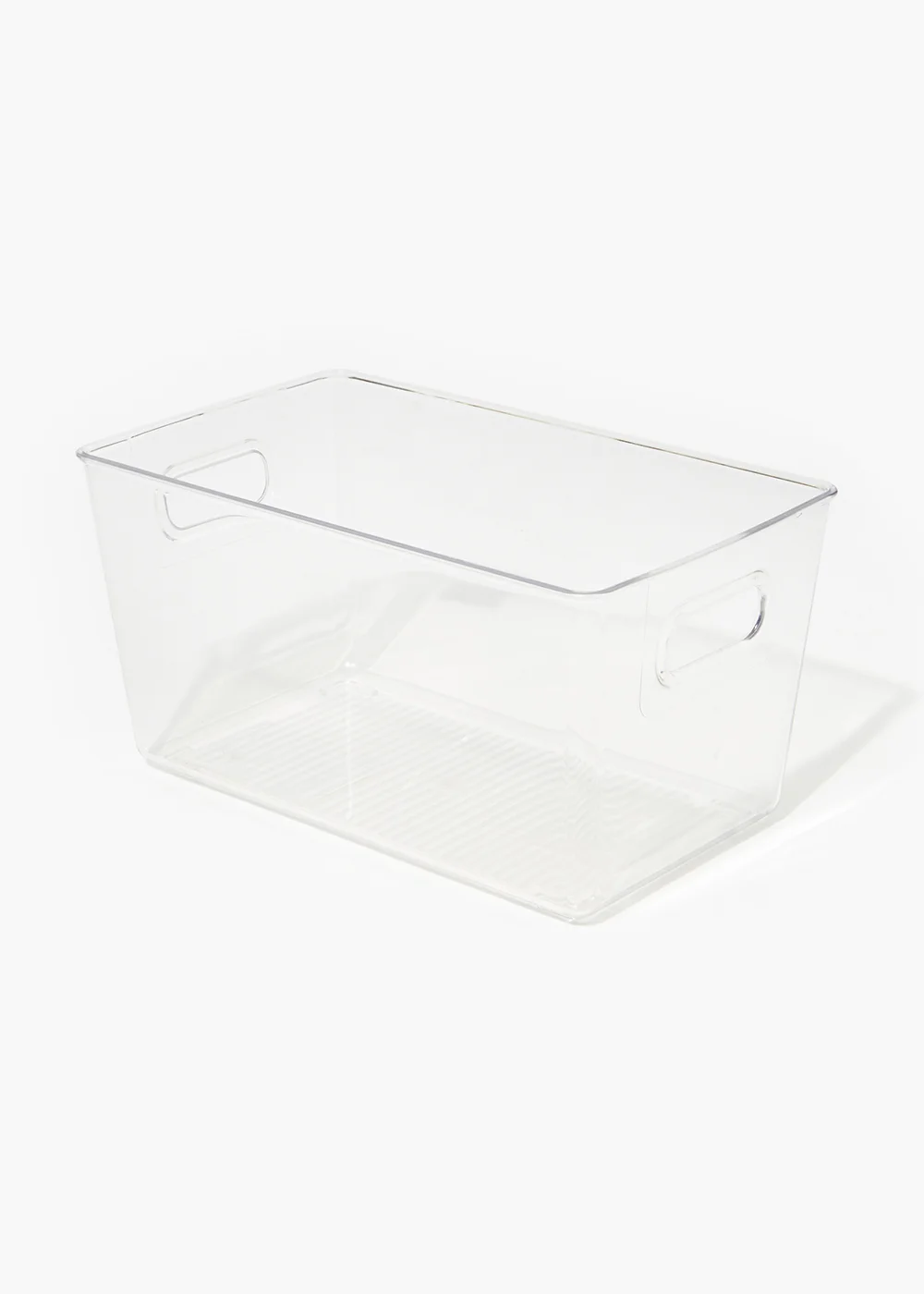 Clear Acrylic Wardrobe Storage Basket - Medium (13.5cm x 26cm x 15.5cm) Image 1