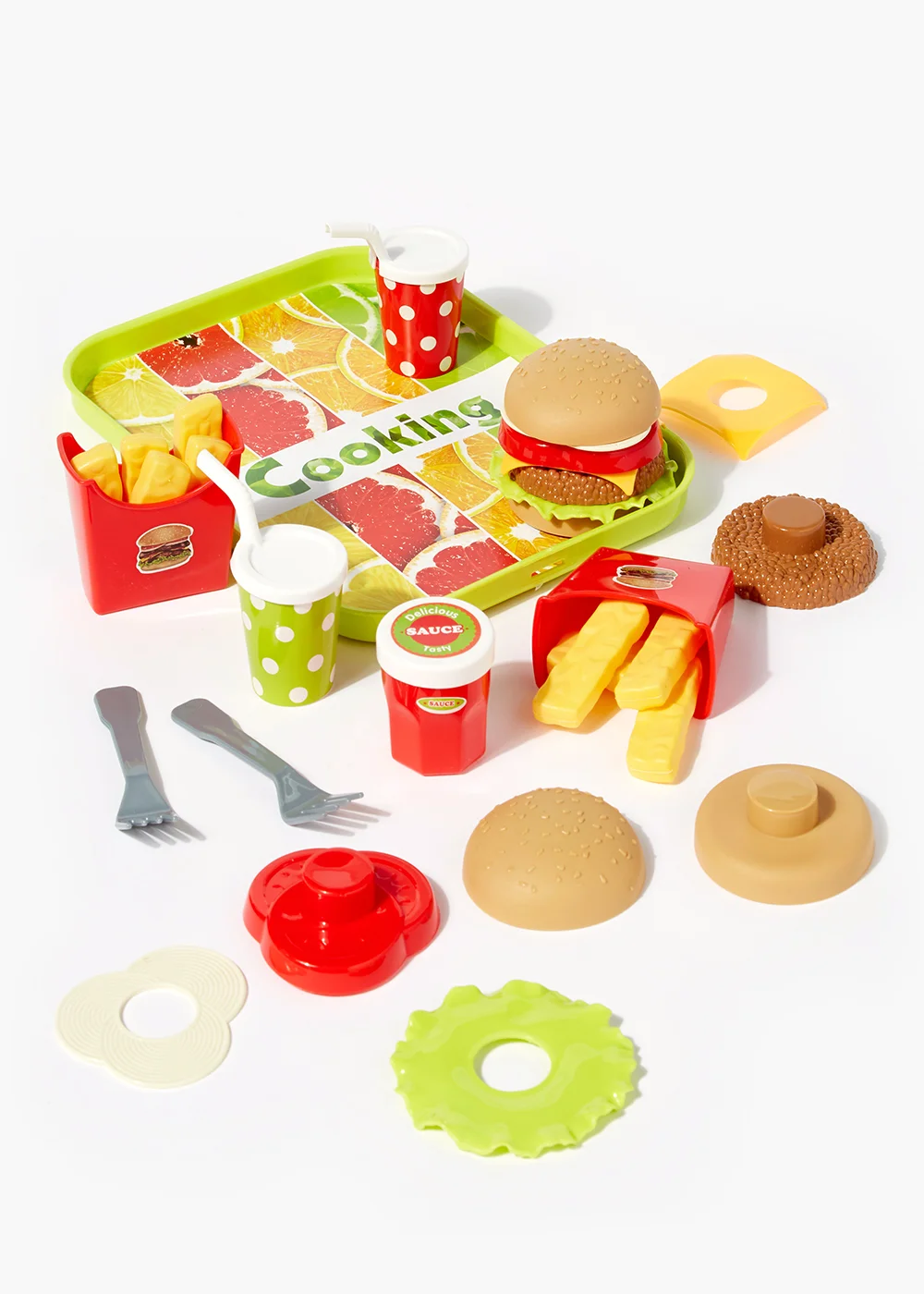 Kids Fast Food Tray Play Set Image 1