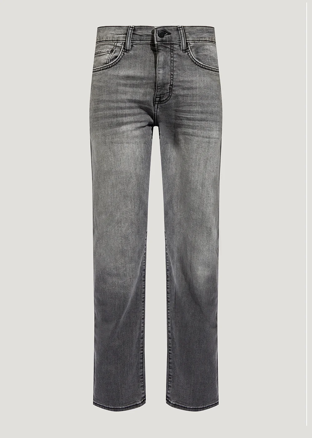 Dark Grey Stretch Straight Fit Jeans - 30 Waist Regular Image 5