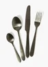 Black 16 Piece Cutlery Set Image 1