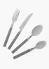 16 Piece Grey Cutlery Set Image 1