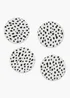 4 Pack Dalmatian Coasters (10cm) Image 1