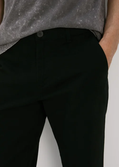 Black Straight Fit Chinos - 30 R Image 3