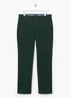 Dark Green Straight Fit Stretch Chinos - 30 Waist Regular Image 2