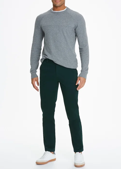 Dark Green Straight Fit Stretch Chinos - 30 Waist Regular Image 3