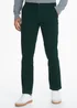 Dark Green Straight Fit Stretch Chinos - 30 Waist Regular Image 1