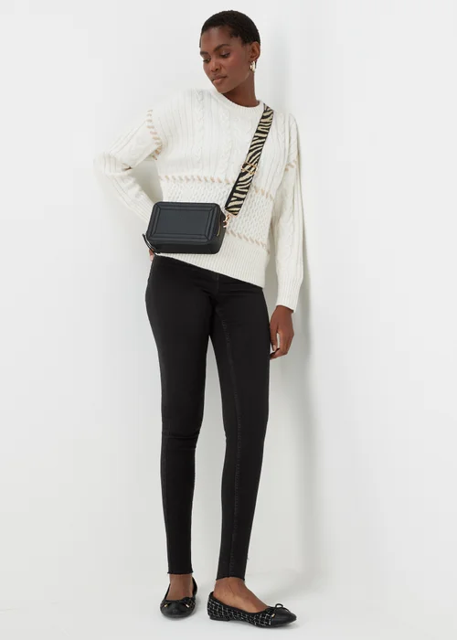 April Black Ankle Grazer Super Skinny Jeans (Long Length) - 8/L33 Image 4