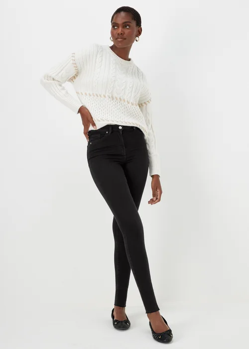 April Black Ankle Grazer Super Skinny Jeans (Long Length) - 8/L33 Image 1