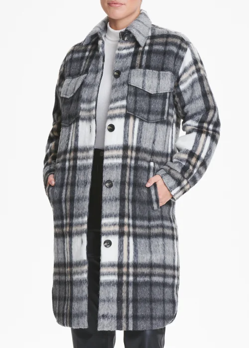 Long Check Shacket - 8 Image 1