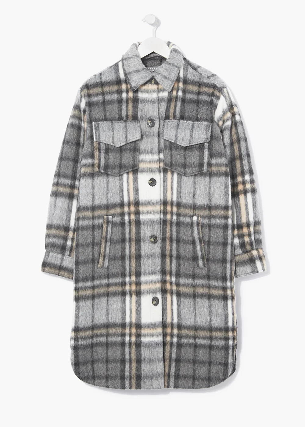 Long Check Shacket - 8 Image 5