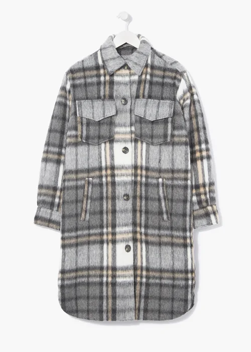 Long Check Shacket - 8 Image 5