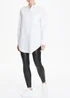 White Longline Cotton Shirt - Size 8 Image 3