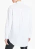 White Longline Cotton Shirt - Size 8 Image 2