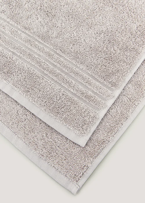 Cool Grey 100% Egyptian Cotton Towels - Hand Towel Image 3