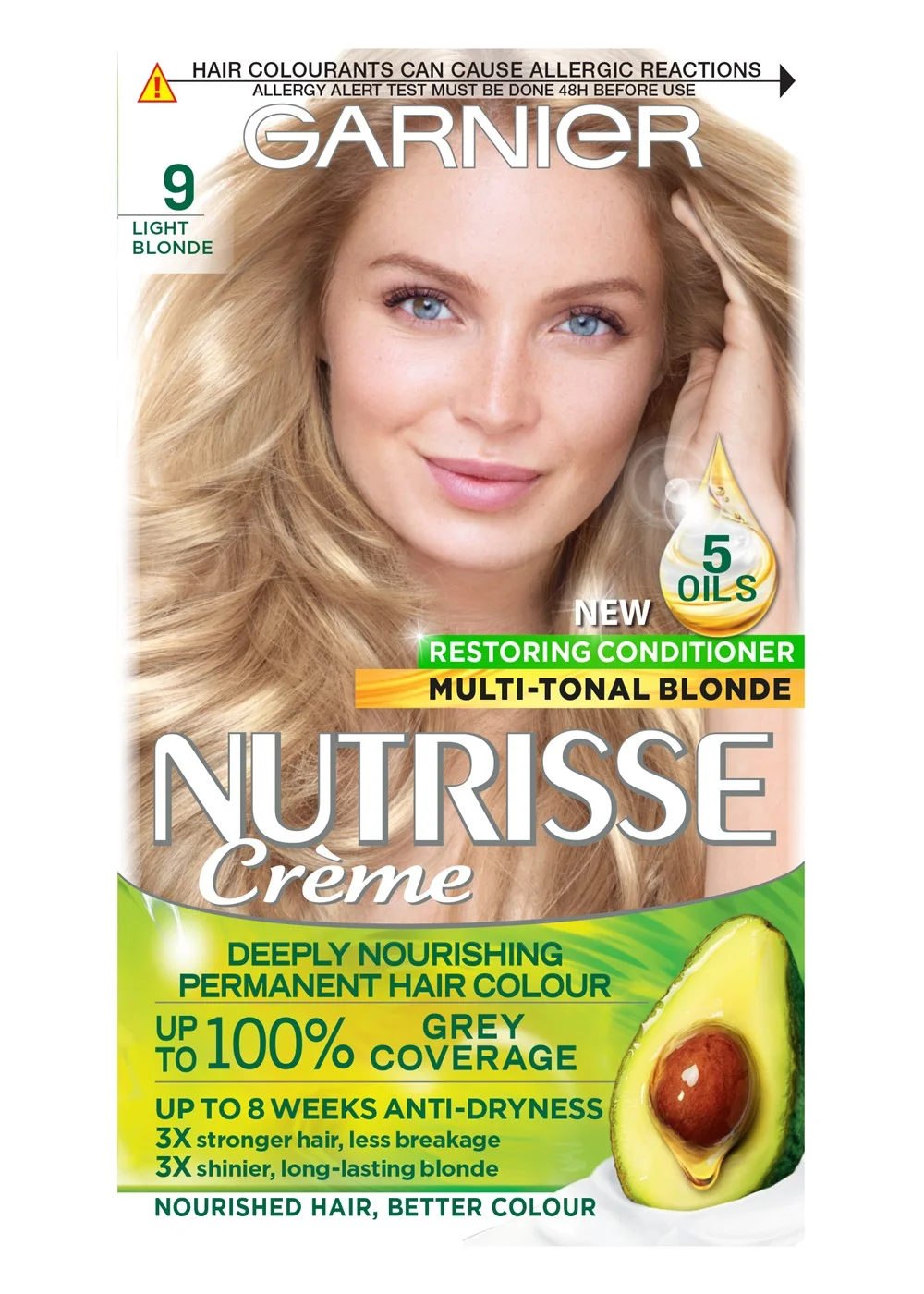 Garnier Nutrisse Permanent Hair Dye - 9.0 Light Blonde Image 1