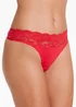 5 Pack Lace Trim Thongs - 6 Image 1