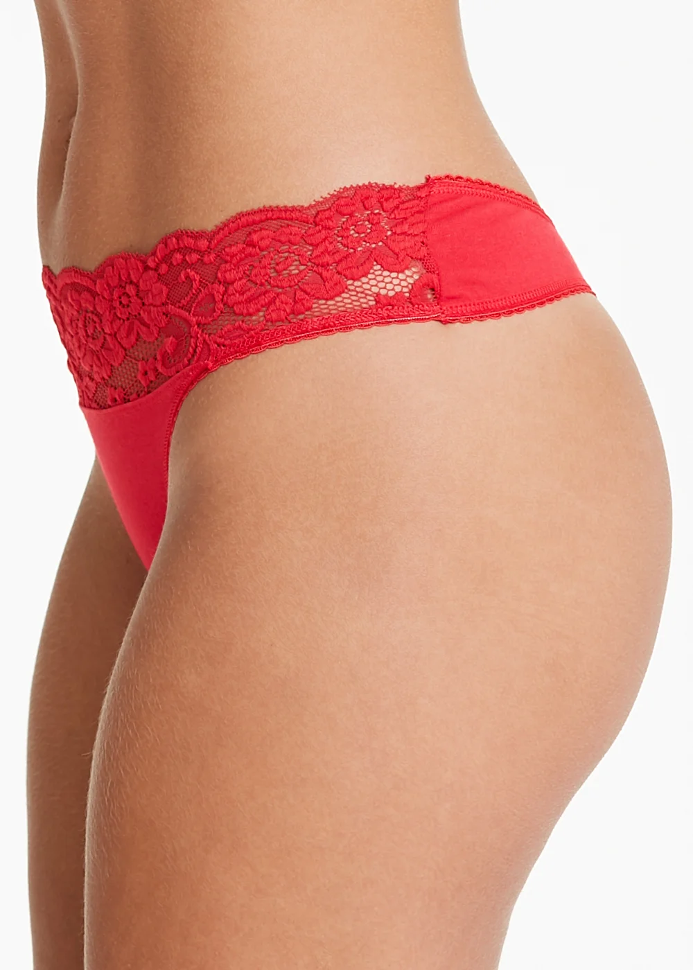 5 Pack Lace Trim Thongs - 6 Image 2