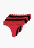 5 Pack Lace Trim Thongs - 6 Image 3