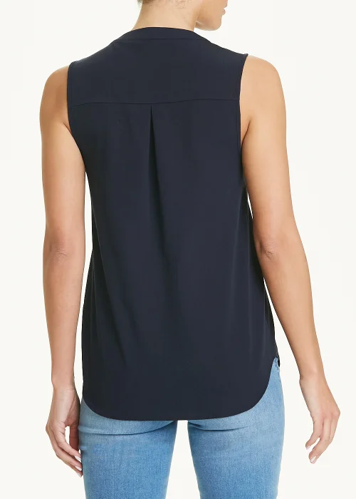 Navy Sleeveless Blouse - 8 Image 4