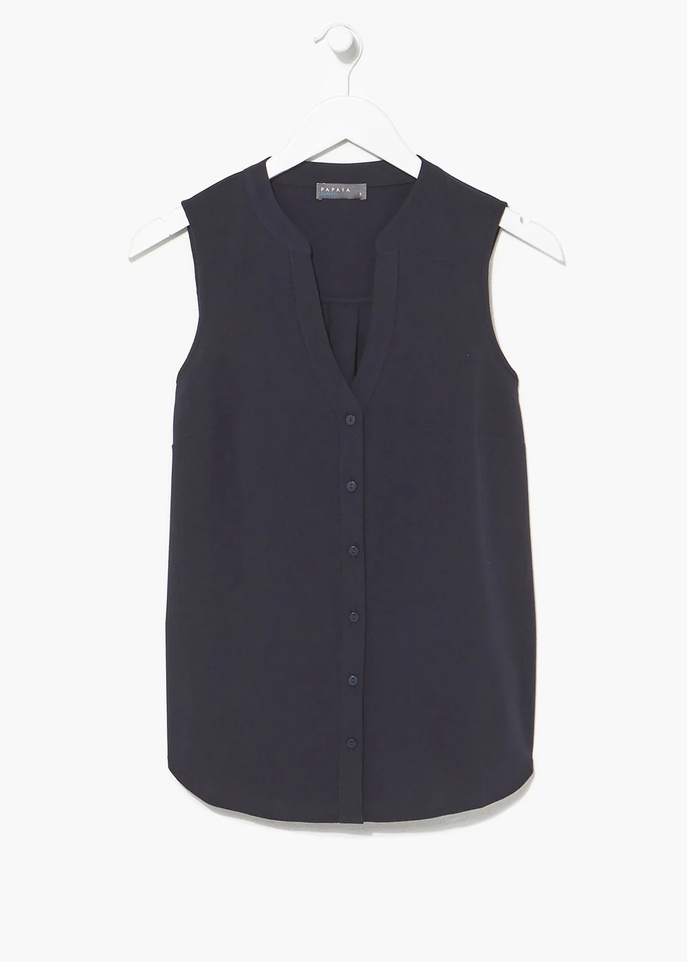 Navy Sleeveless Blouse - 8 Image 2