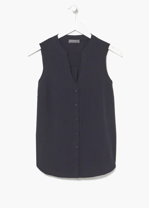 Navy Sleeveless Blouse - 8 Image 2