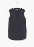 Navy Sleeveless Blouse - 8 Image 2