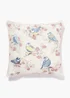 Pink Embroidered Birds Cushion (46cm x 46cm) Image 1
