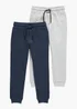 Boys 2 Pack Slim Fit Joggers (4-13yrs) - 8 Yrs Image 1