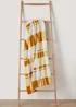 Yellow Check Fleece Throw Blanket (130cm x 150cm) Image 1