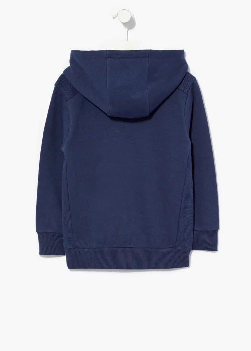 Boys Navy Waffle Hoodie (4-15yrs) - 8 Yrs Image 2