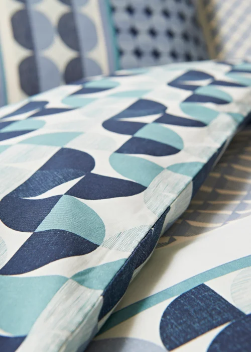 Blue Geometric Print Duvet Cover - Single Image 3