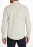 Ecru Long Sleeve Oxford Shirt - Small Image 3