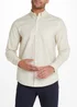 Ecru Long Sleeve Oxford Shirt - Small Image 1