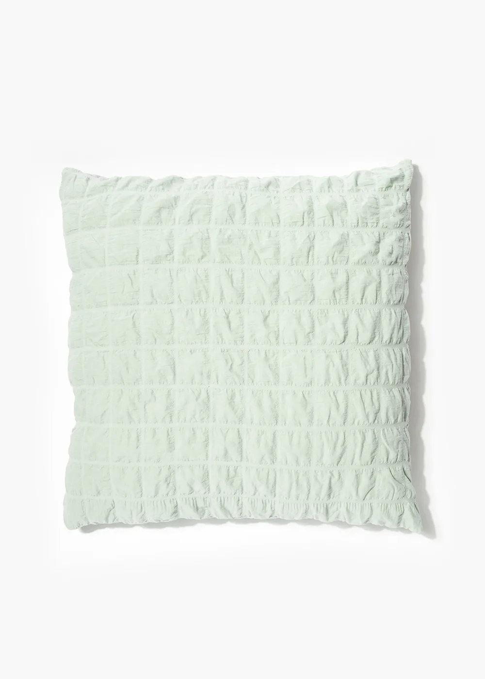 Green Seersucker Cushion (55cm x 55cm) Image 1
