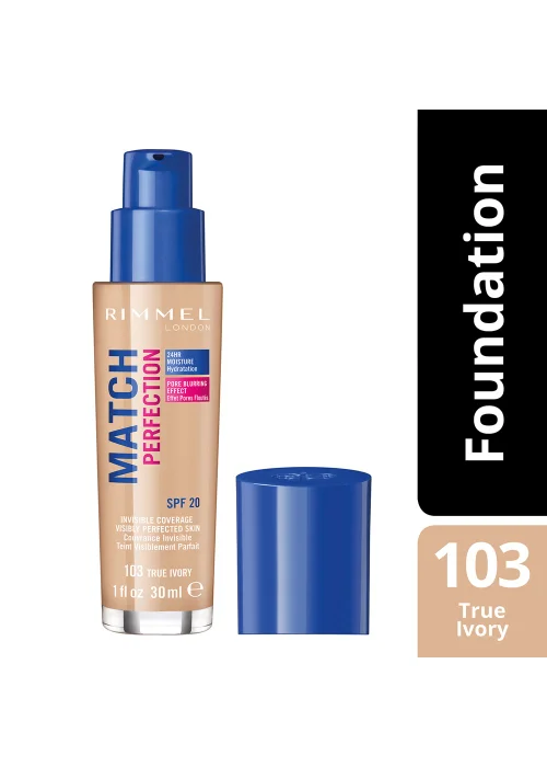 Rimmel London Match Perfection Foundation - True Ivory (30ml) Image 4