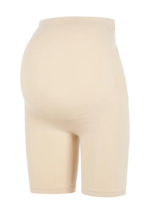 Mamalicious Maternity Cream Seamless Over Bump Shorts - 8-10 Image 2