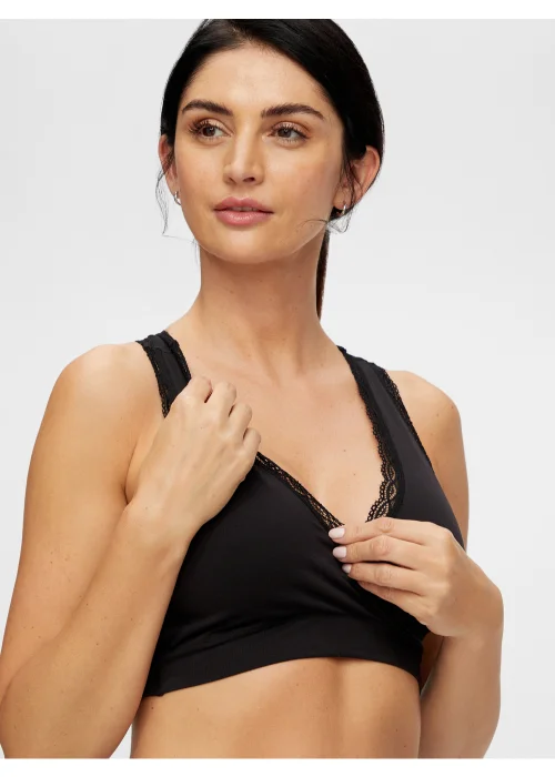 Mamalicious Maternity Black Seamless Nursing Bra - 08-10 Image 3