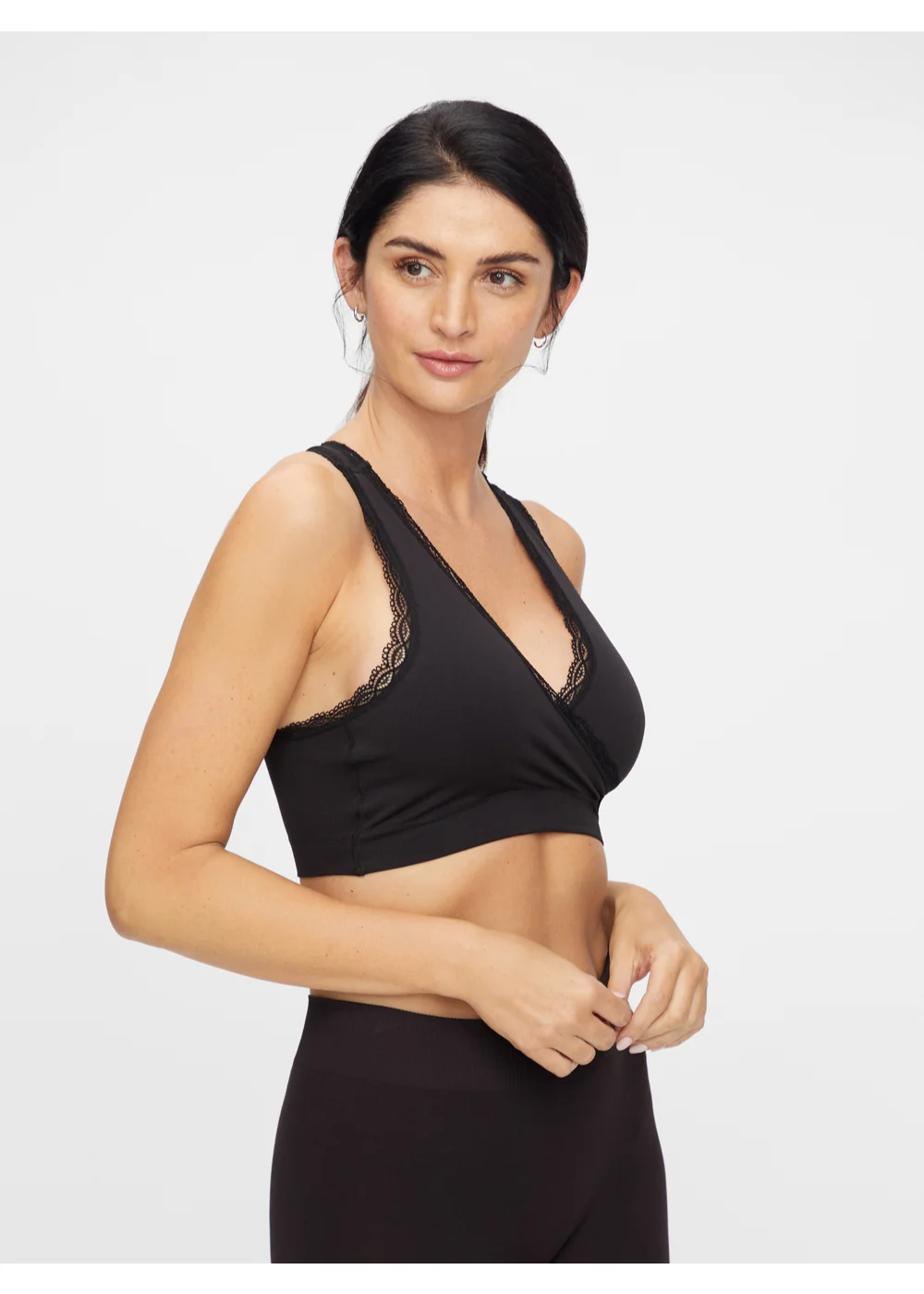 Mamalicious Maternity Black Seamless Nursing Bra - 08-10 Image 1