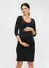Mamalicious Maternity Black Midi Dress - 6 Image 1