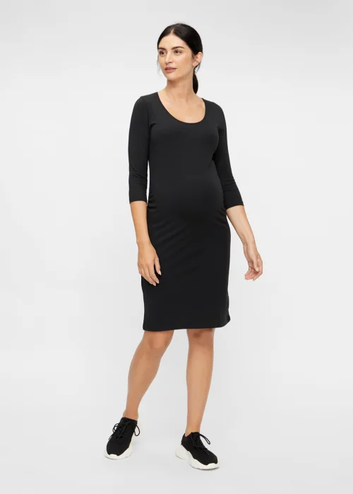 Mamalicious Maternity Black Midi Dress - 6 Image 5